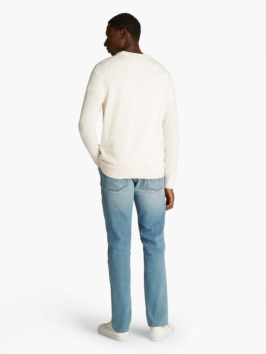 TOMMY HILFIGER<br>Suéter de algodão com gola redonda
