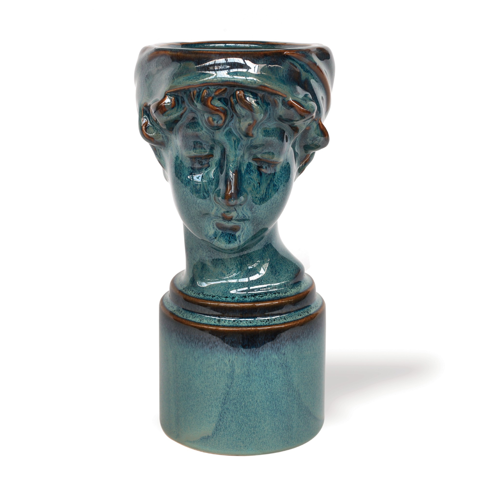 Keramikvase 'Joli Visage', L 15,8 cm, B 11,5 cm, H 24,5 cm von fischer's lagerhaus