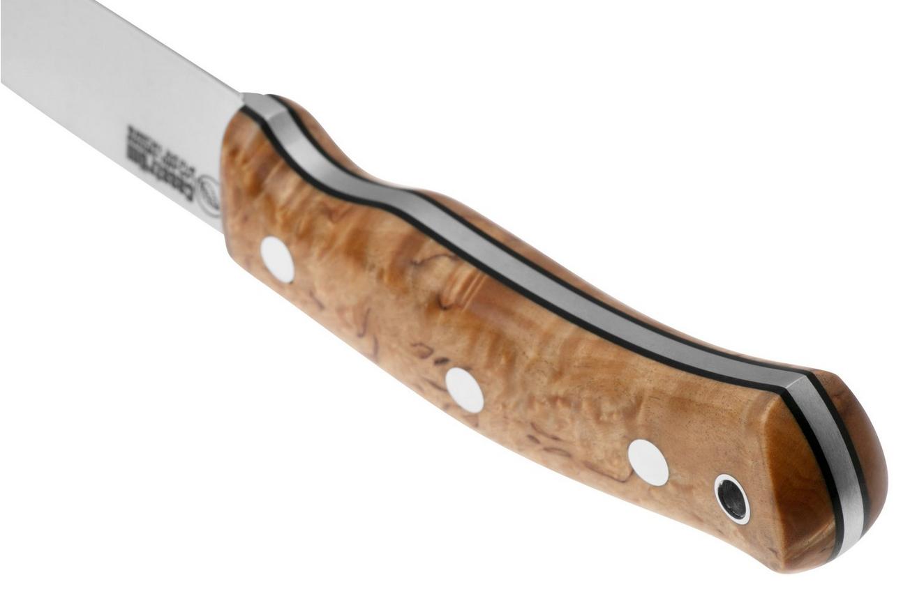 Casström No. 10 Swedish Forest Knife Flat 14118, 14C28N Stabilised Curly Birch Kydex, bushcraftmes