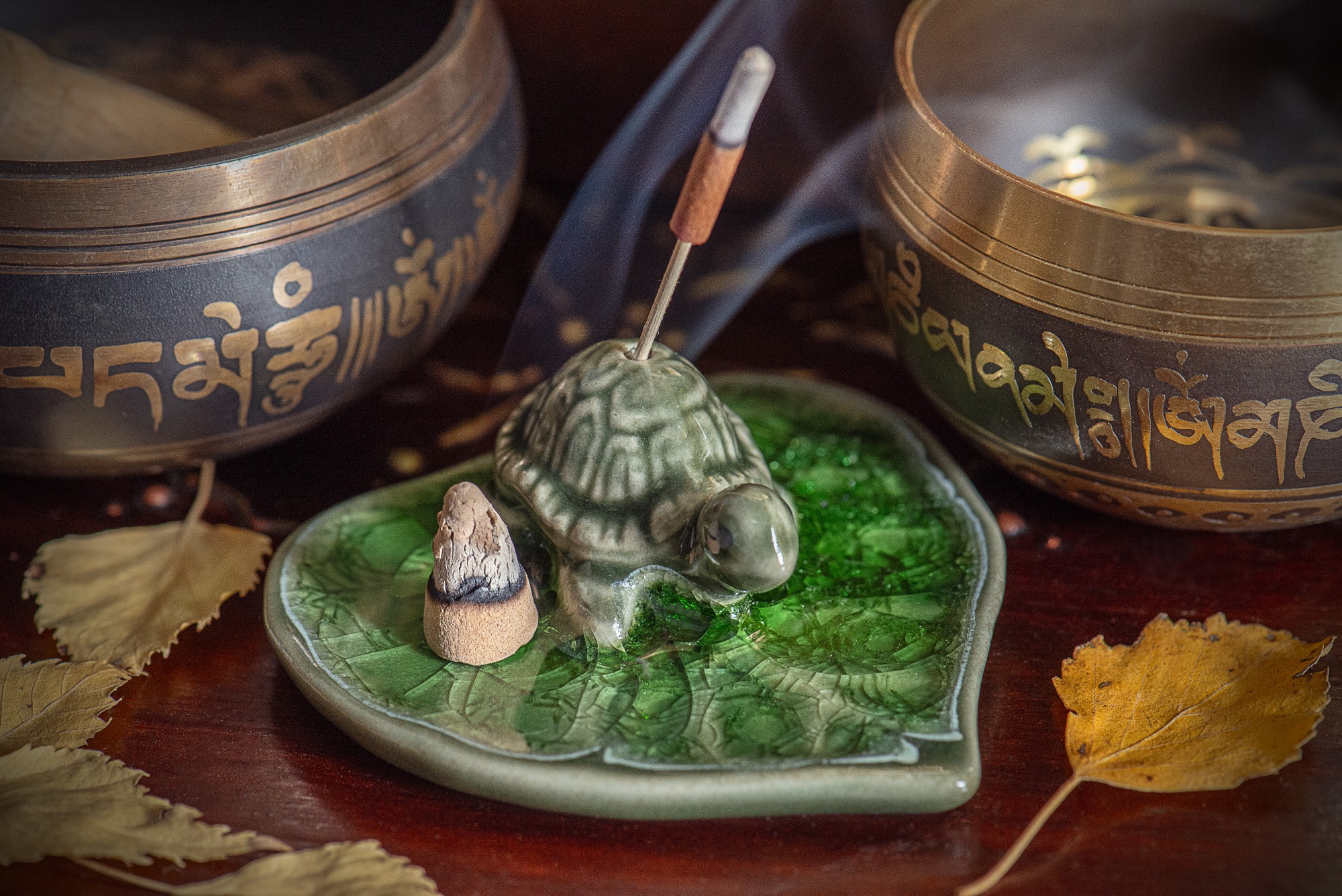 Räucherstäbchenhalter 'Turtle', grün, aus Keramik, B 9 cm, T 8 cm, H 3 cm günstig bestellen