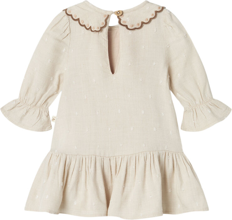 Lil' Atelier NBFSAFRON LS BODY DRESS LIL Pumice stone