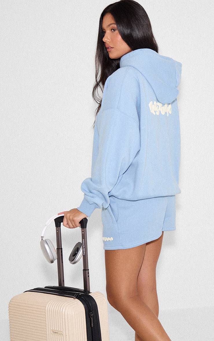 Bleu Layette Sweat À Casynthétiqueche Oversize Plt Studio Avec Impression Bouffante