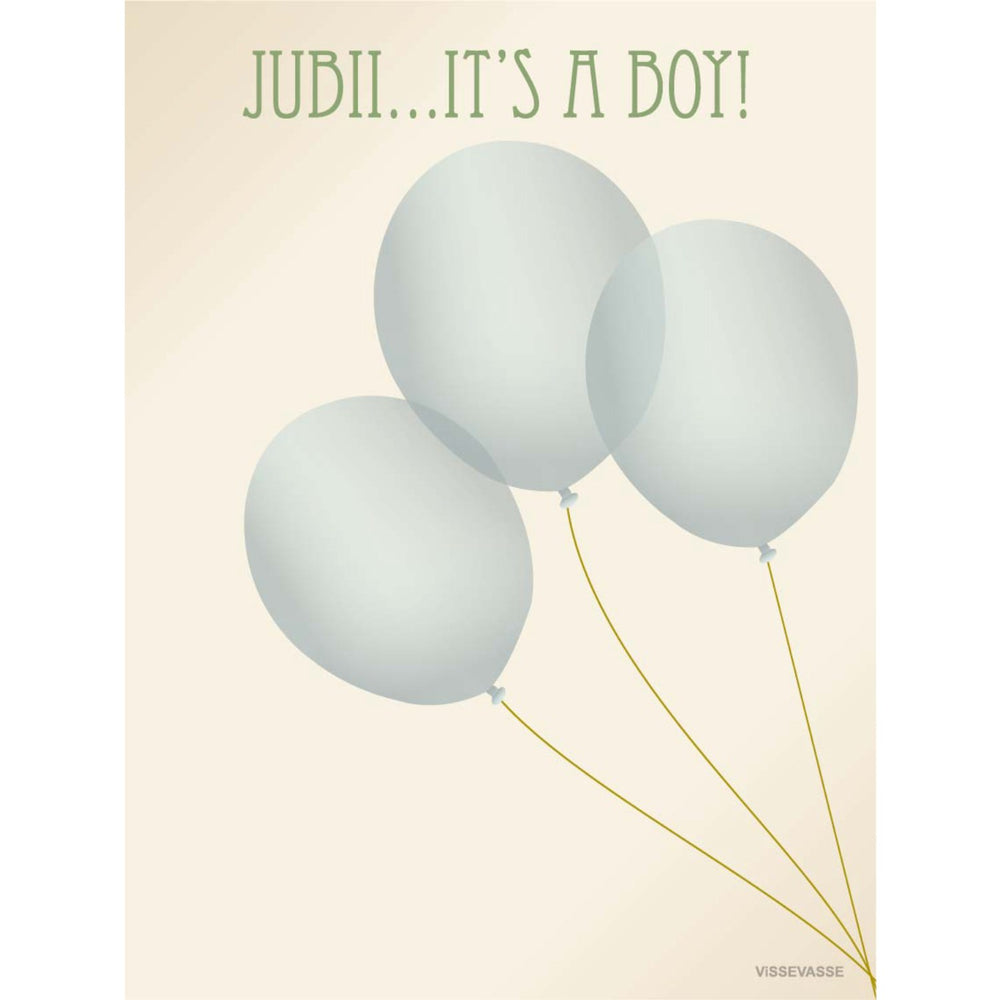 Køb ViSSEVASSE JUBII IT'S A BOY - Kort