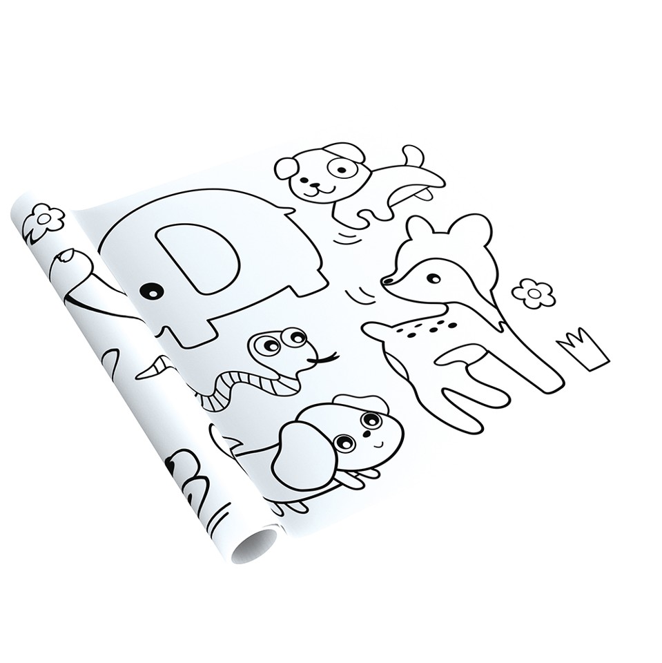 mierEdu - Kæmpebanner til farvelægning - Dyr
