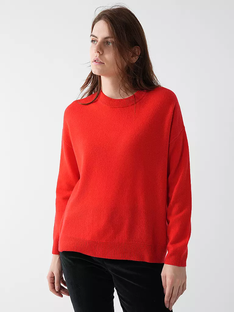 LES TRICOTS DE LEA Kaschmirpullover MAPOUPETTE rot