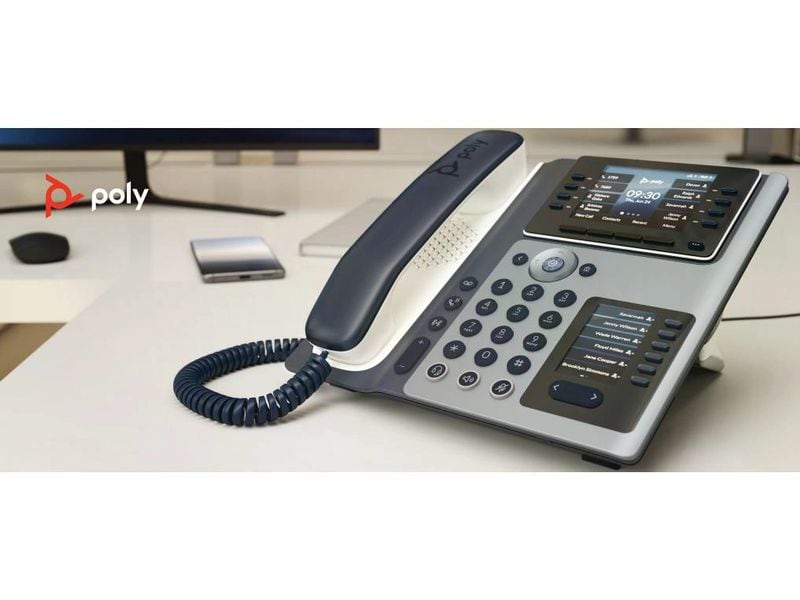 HP Tischtelefon Poly Edge E450 Grau/Schwarz/Weiss Der neue Bürostandard