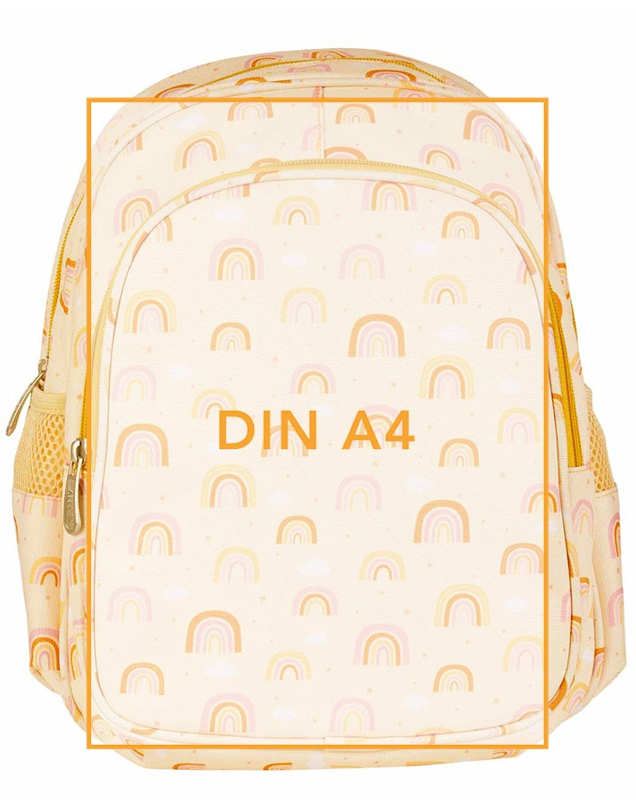 Kinderrucksack RAINBOWS (27x32x19) isoliert in orange