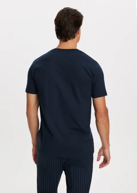 T-shirt met logo print blauw (BLW.D)