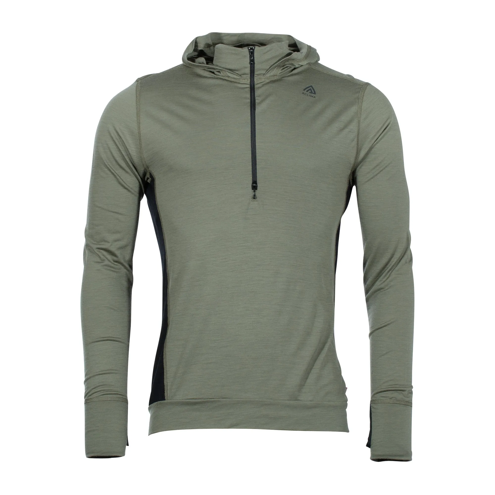 Aclima -  Aclima Hoodie LightWool ranger green jet black