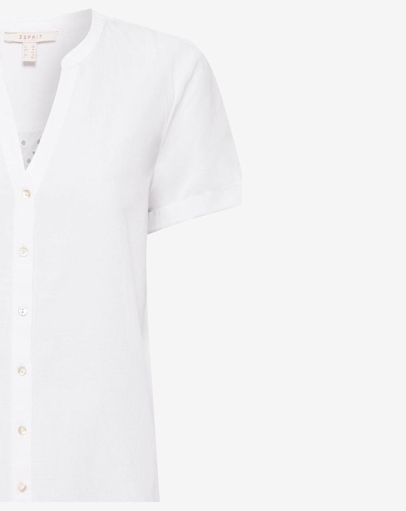 Esprit Chemise Boutons brodé dos blanc