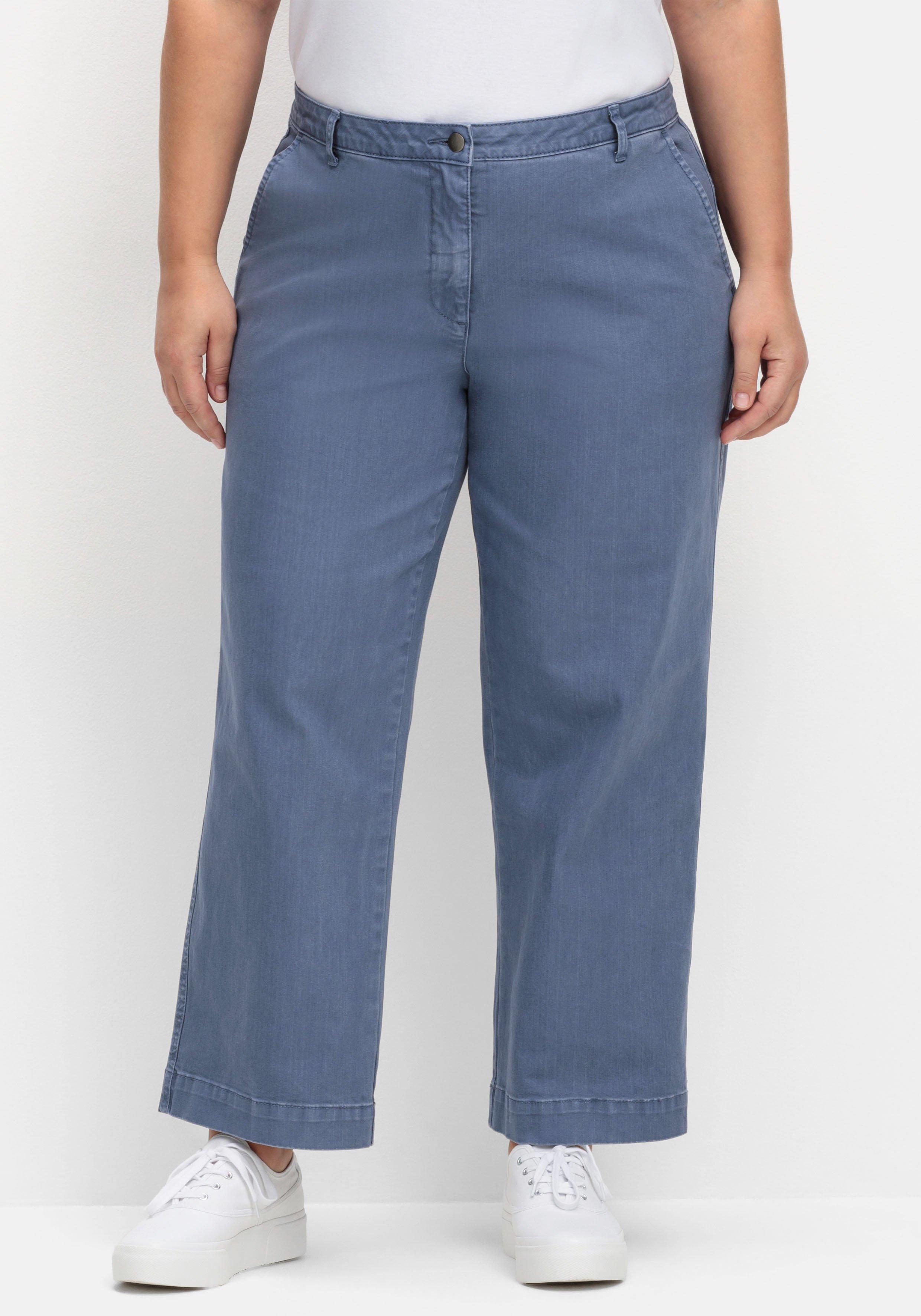 Culotte aus weichem Twill, in gewaschener Optik