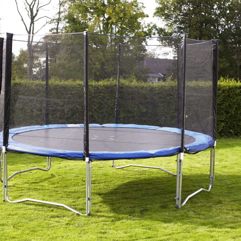 Trampoline med beskyttelsesnett, 396 cm