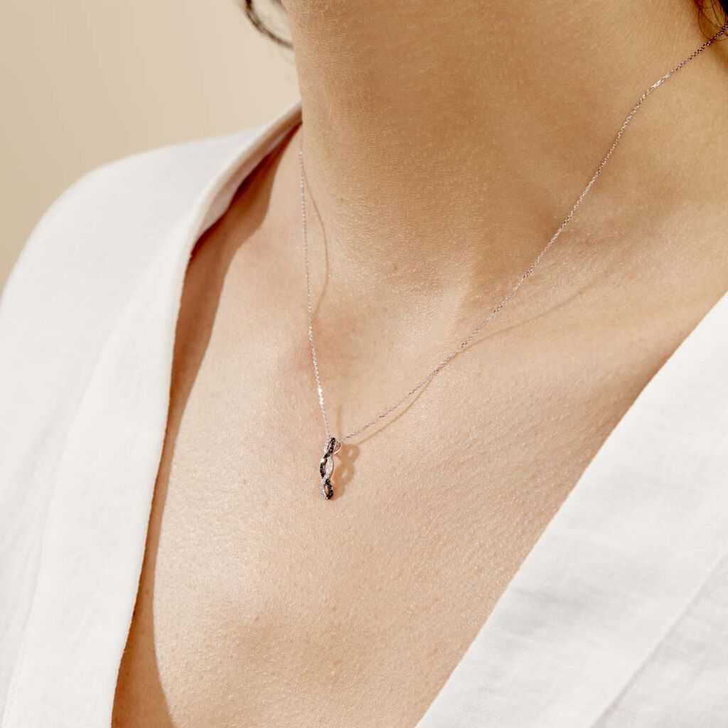 Collier Lilybeth Or Blanc Diamant