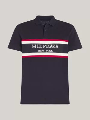 Polo Hilfiger Monotype com blocos de cores