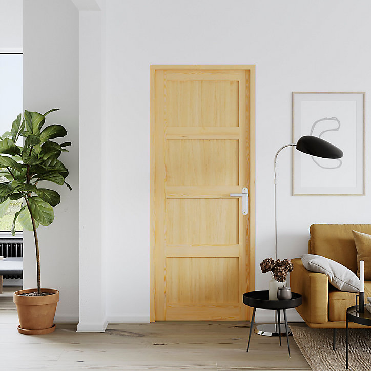 Bloc-porte Connemara pin H.204 x l.73 cm, poussant droit