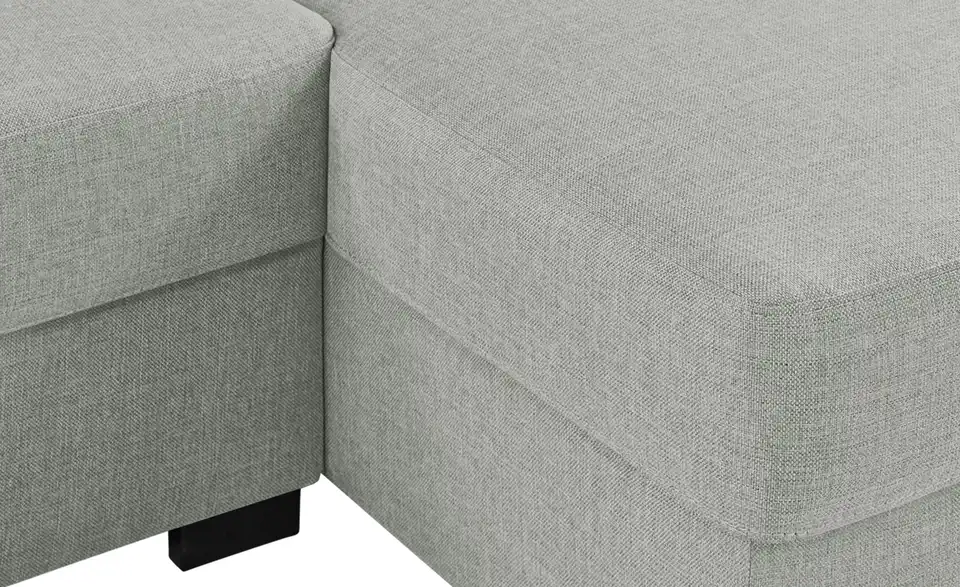 Ecksofa Rome Hellgrau rechts Webstoff