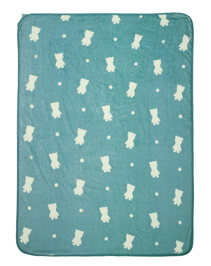 Plüsch-Schmusedecke BÄR BEN (75x100) in blau