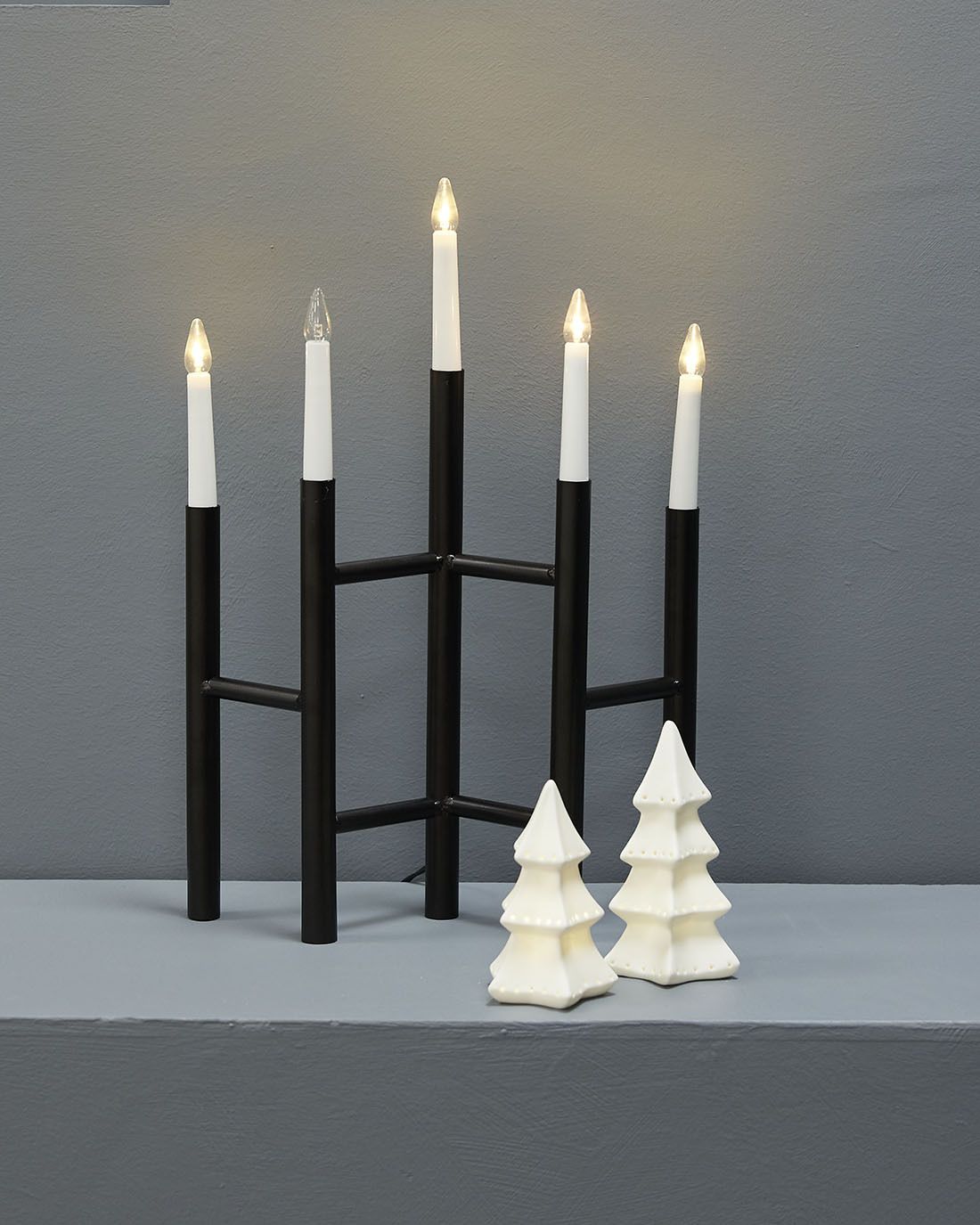 Adventslysestake 5 ledlys Ivy