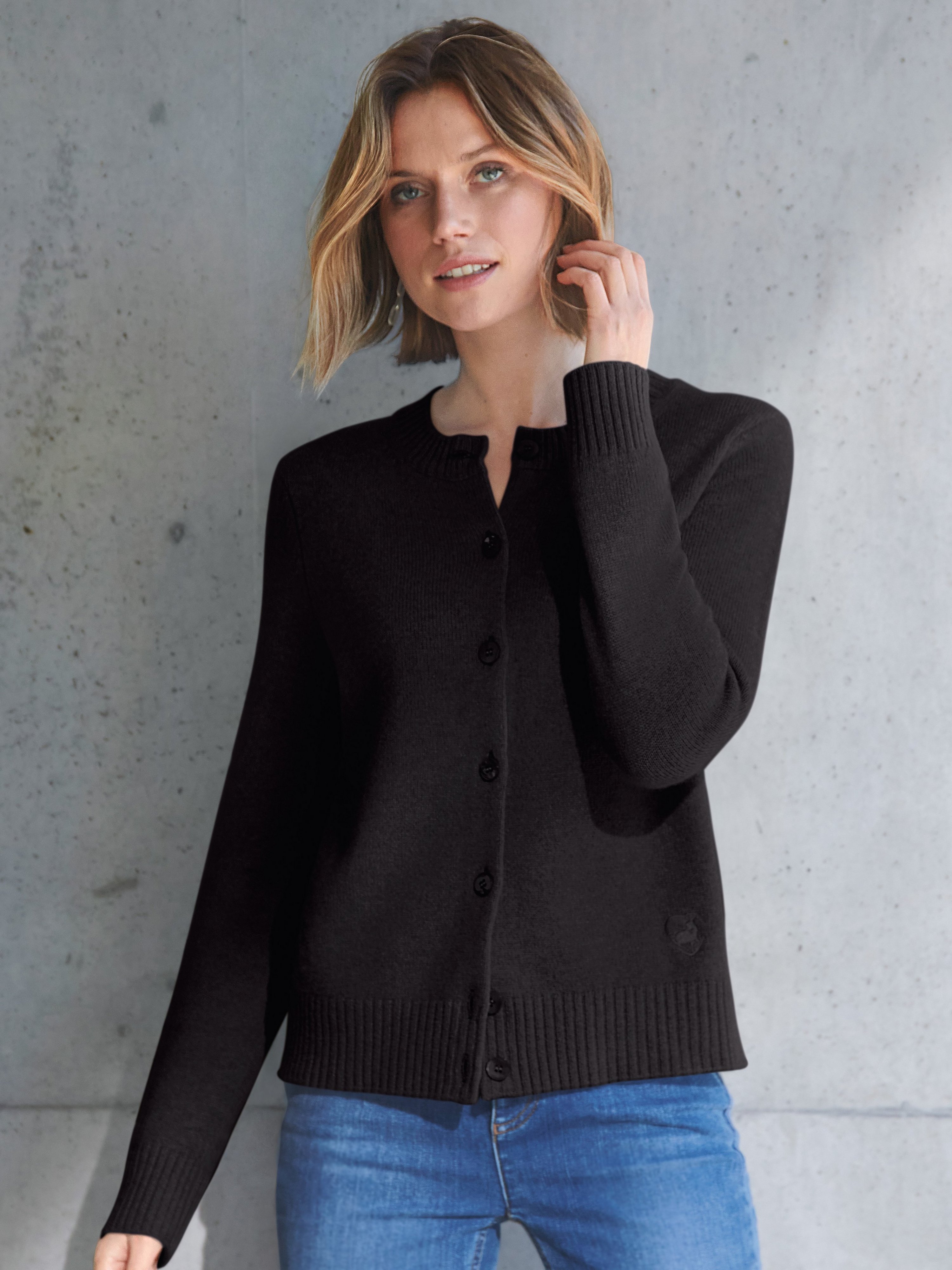 Strickjacke aus 100% Premium-Kaschmir