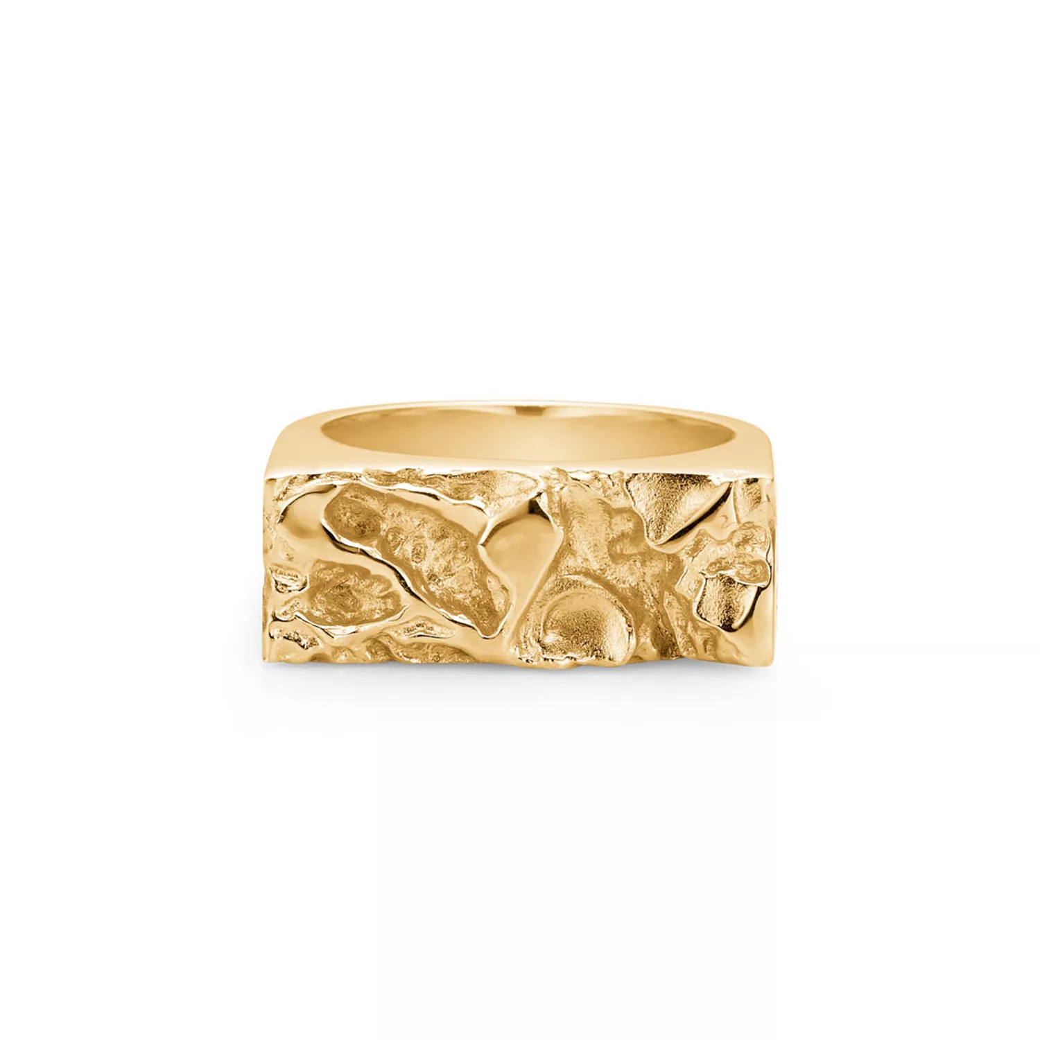 IX Studios Rustic Ring 22 kt. Forgyldt Sølv DMN0321GD