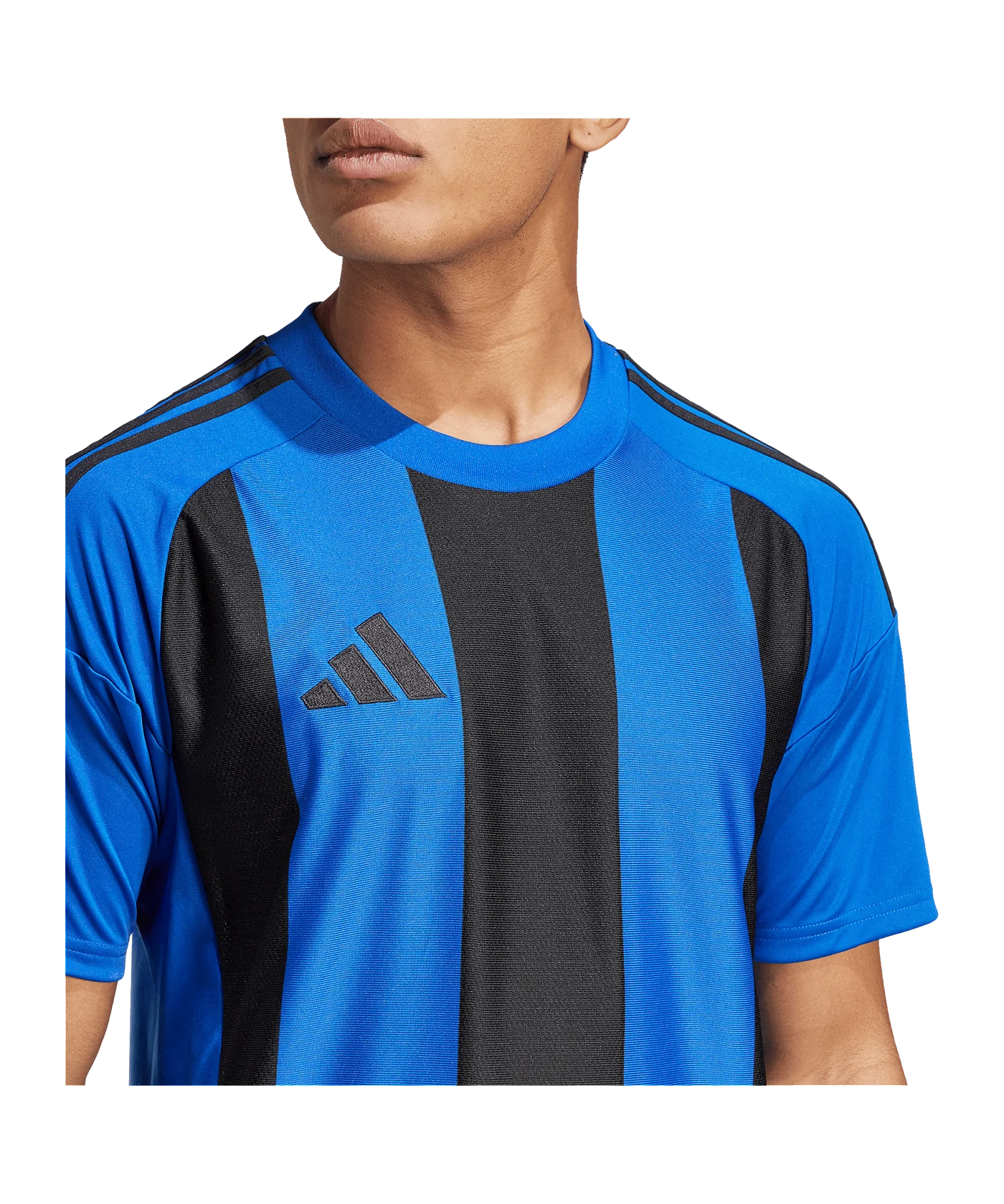 adidas Striped 24 Trikot Blau Schwarz