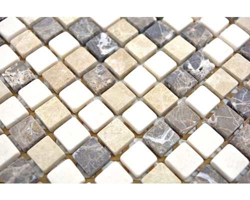 Natuursteenmozaïek MOS 15/95 30,5x30,5 cm beige/bruin