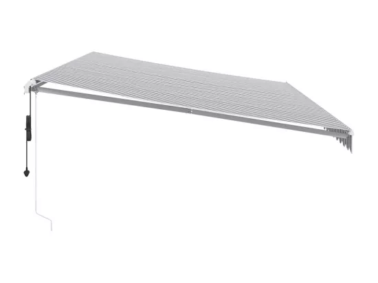 Auvent rétractable automatique anthracite blanc 600x300 cm
