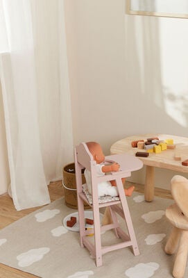 Alice & Fox Dukkestol med Sittepute, Rosa