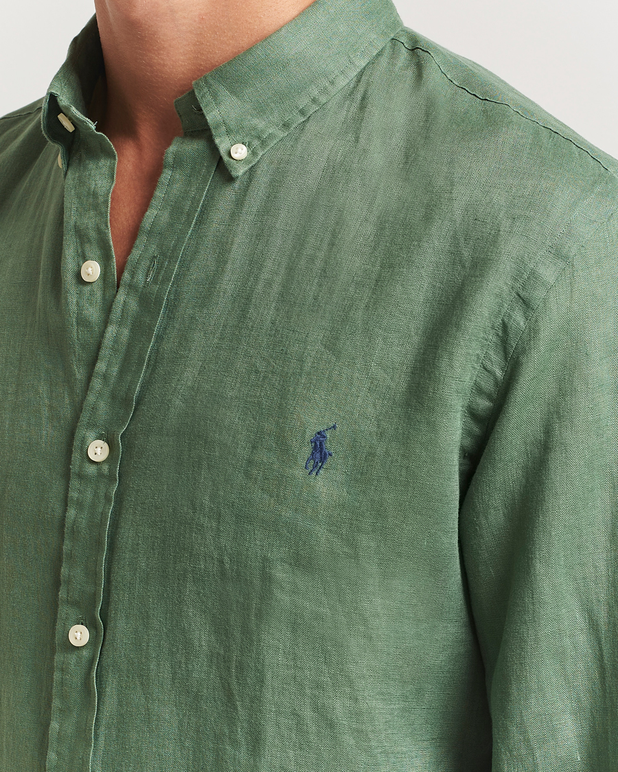Polo Ralph Lauren Slim Fit Linen Shirt Fatigue