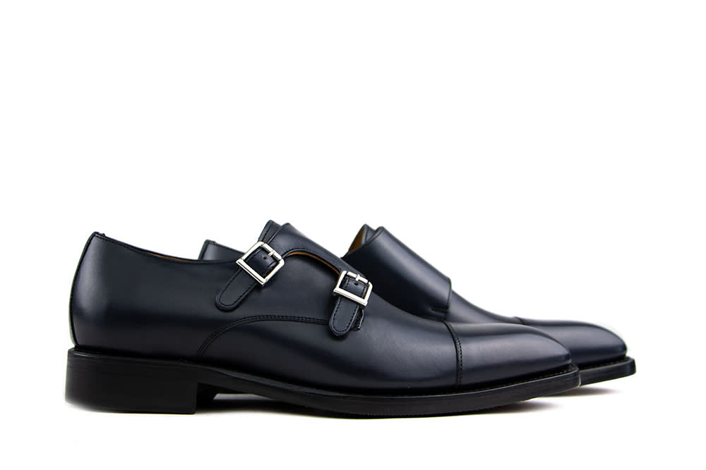 Berwick Gespschoenen Blauw Boxcalf