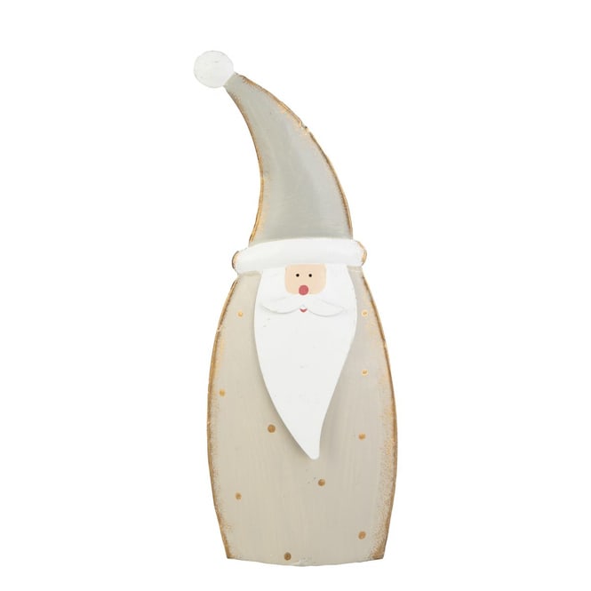 Weihnachtsmann stehend - beige/weiß - ca. 20 x 7,5 cm