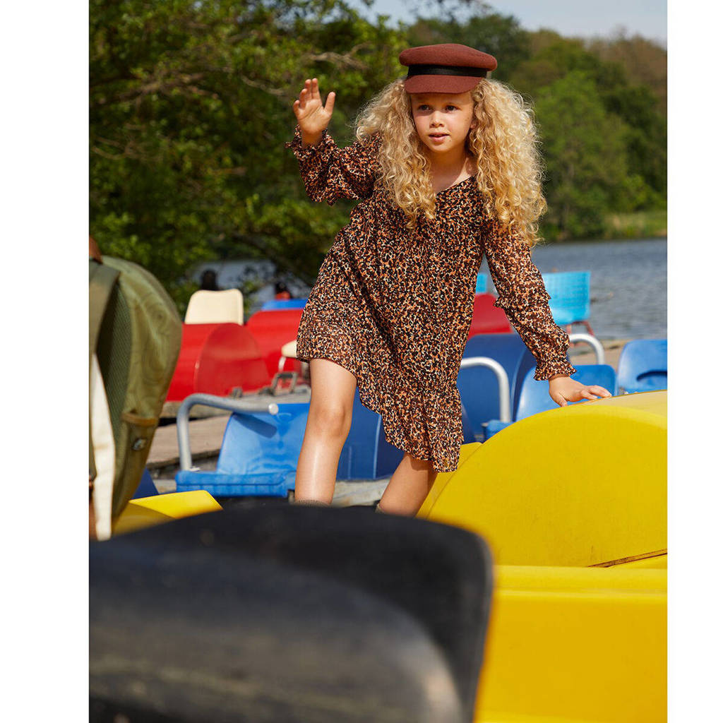 Scotch & Soda jurk met panterprint bruin