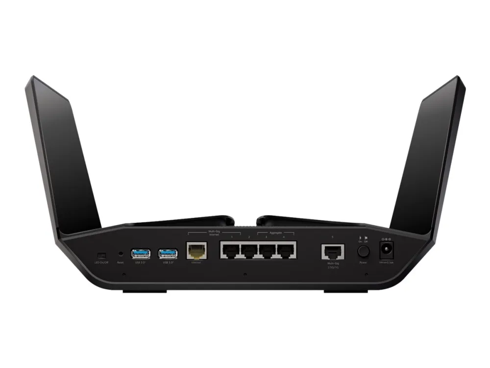 NETGEAR Nighthawk RAXE500 - Trådløs router 4-port switch - 1GbE, 2.5GbE - Wi-Fi 6E - Multi-Band