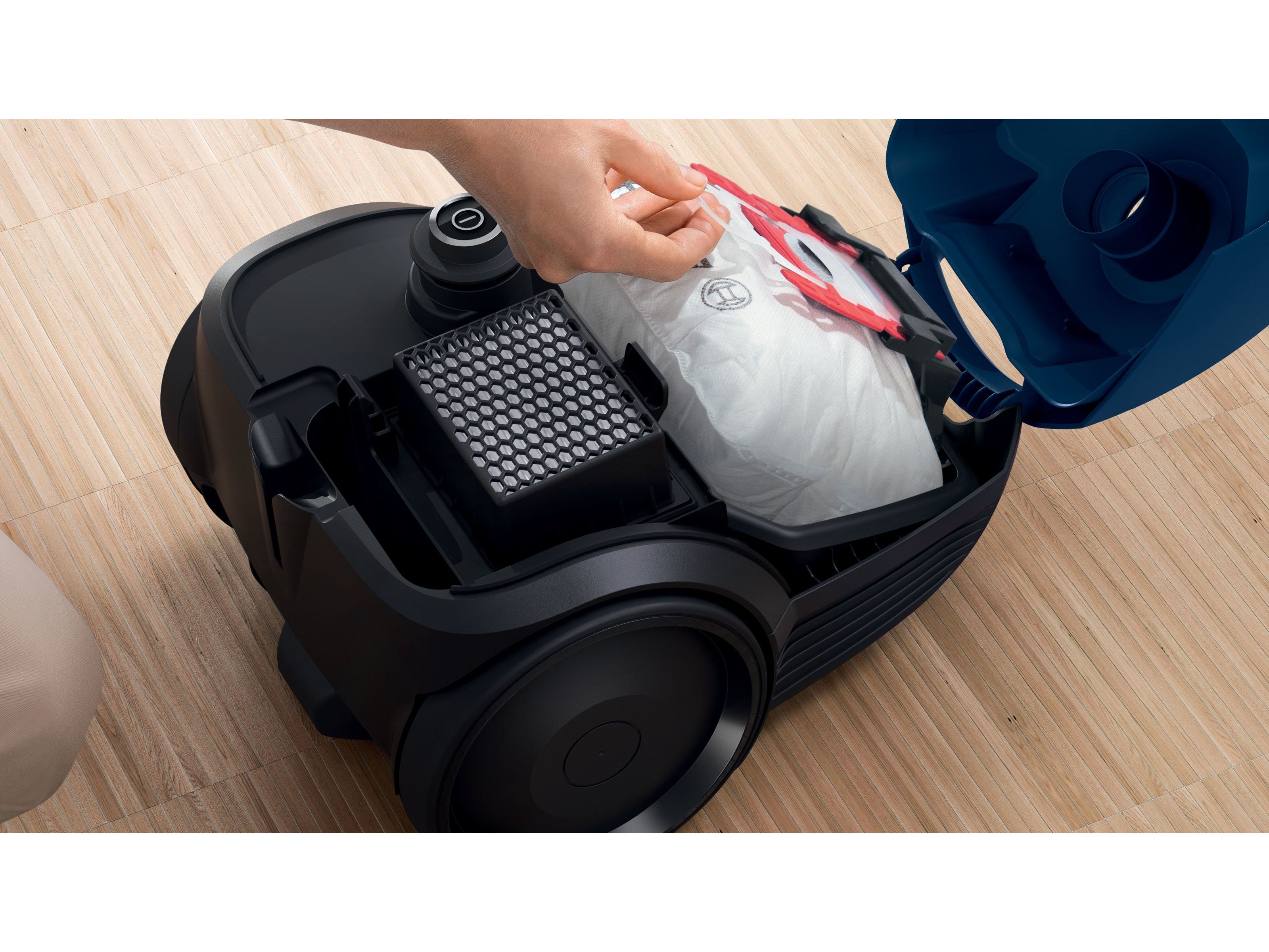 ASPIRADOR COM SACO BOSCH BGBS2BU1T SUSTENTÁVEL AZUL 850W