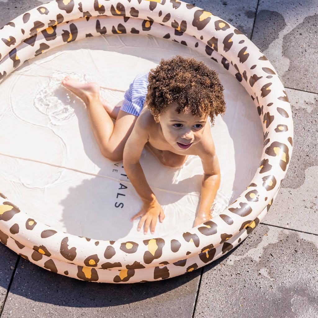Beige Leopard Printed Children's Pool 100 cm