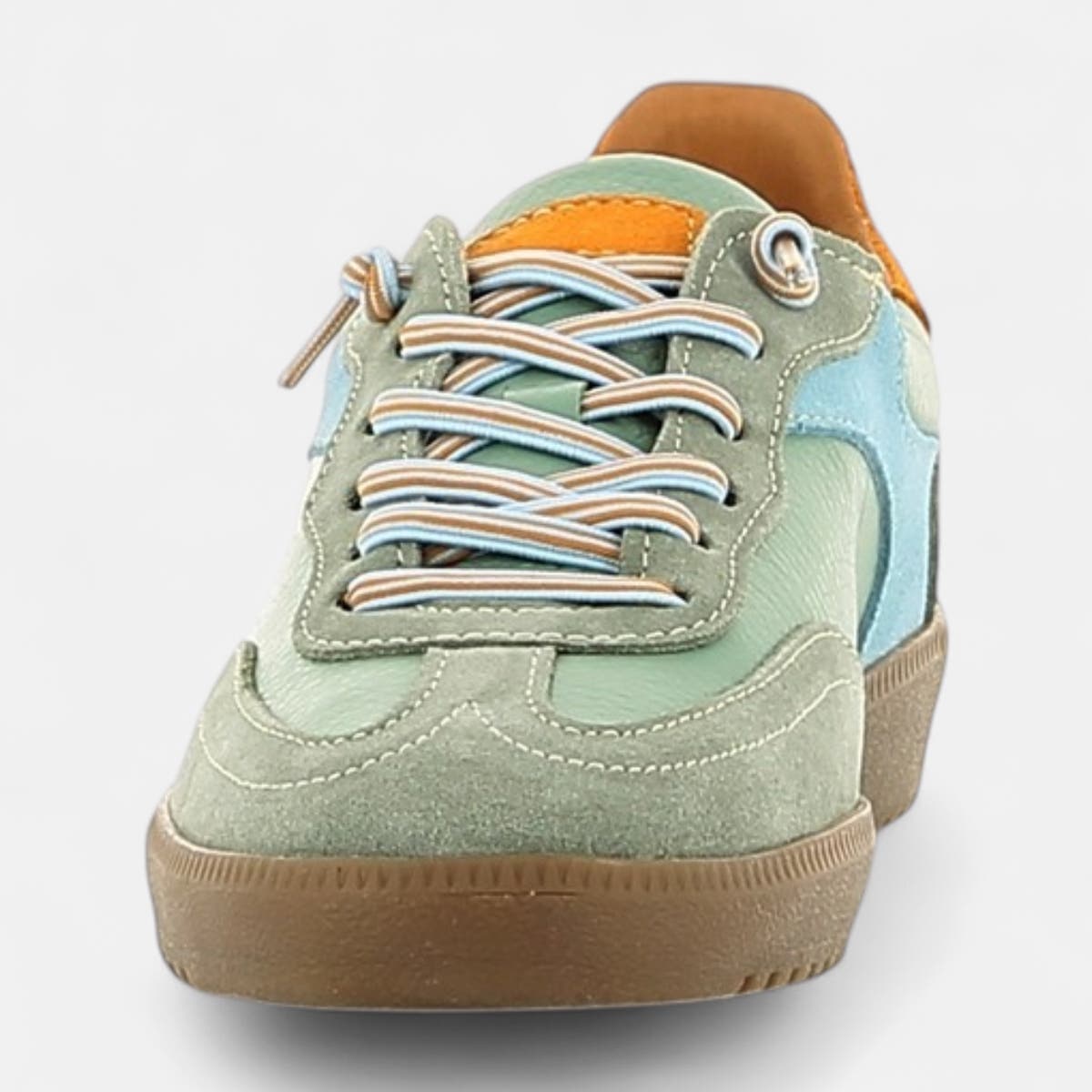 Baskets basses Femme en cuir vert