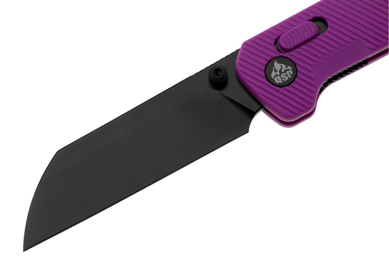 QSP Knife Penguin Glyde QS130GL-E2 PVD 14C28N, Purple FRN, zakmes