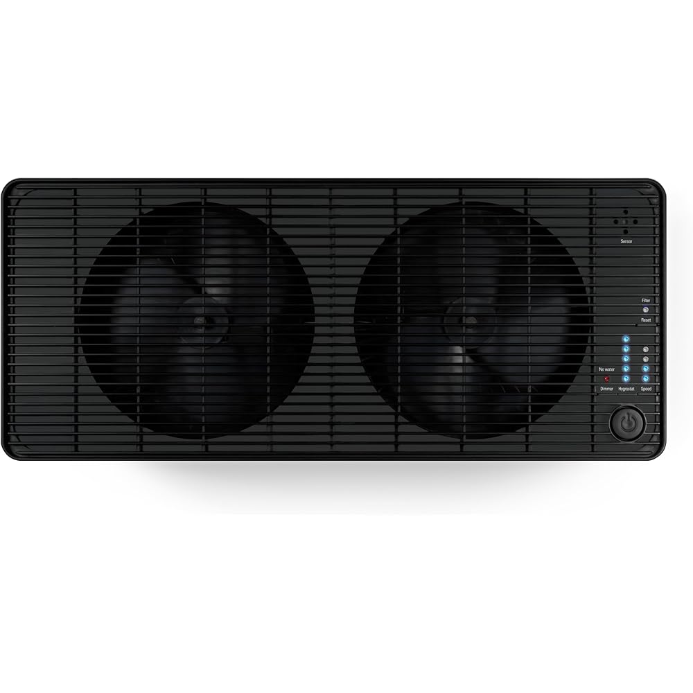 Humidificateur d'air Oskar big de Stadler Form, humidificateur à économie d'énergie pour des pièces jusqu'à 100 m², humidificateur avec arrêt automatique, LEDs à intensité variable, noir : Cuisine et Maison