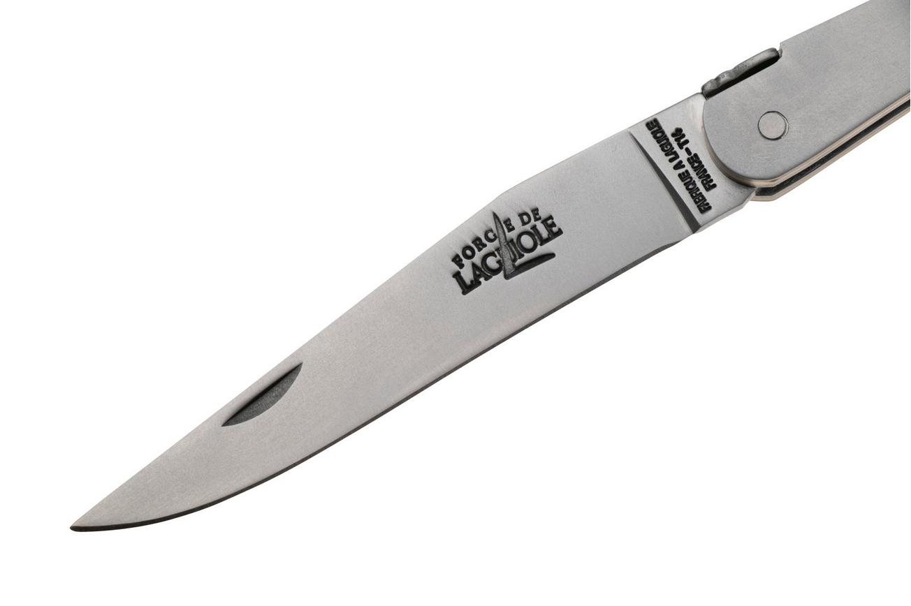 Forge de Laguiole 109SAT Ghion Stainless Steel Handle, Brass Liners, herenmes
