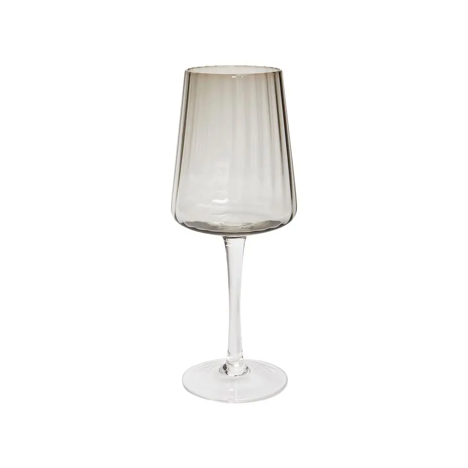 QUARTZ - Wijnglazen set van 4 - Grijs - Glas