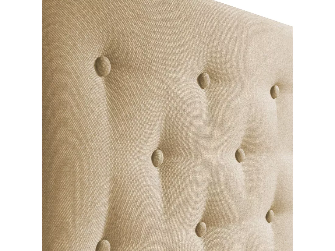 Tête de lit Oslo 140x100 cm, capitonnée Tissu Beige, L'épaisseur de 8 cm