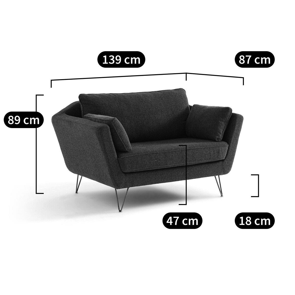 LA REDOUTE INTERIEURS<br>XL Poltrona poliéster reciclado, Topim