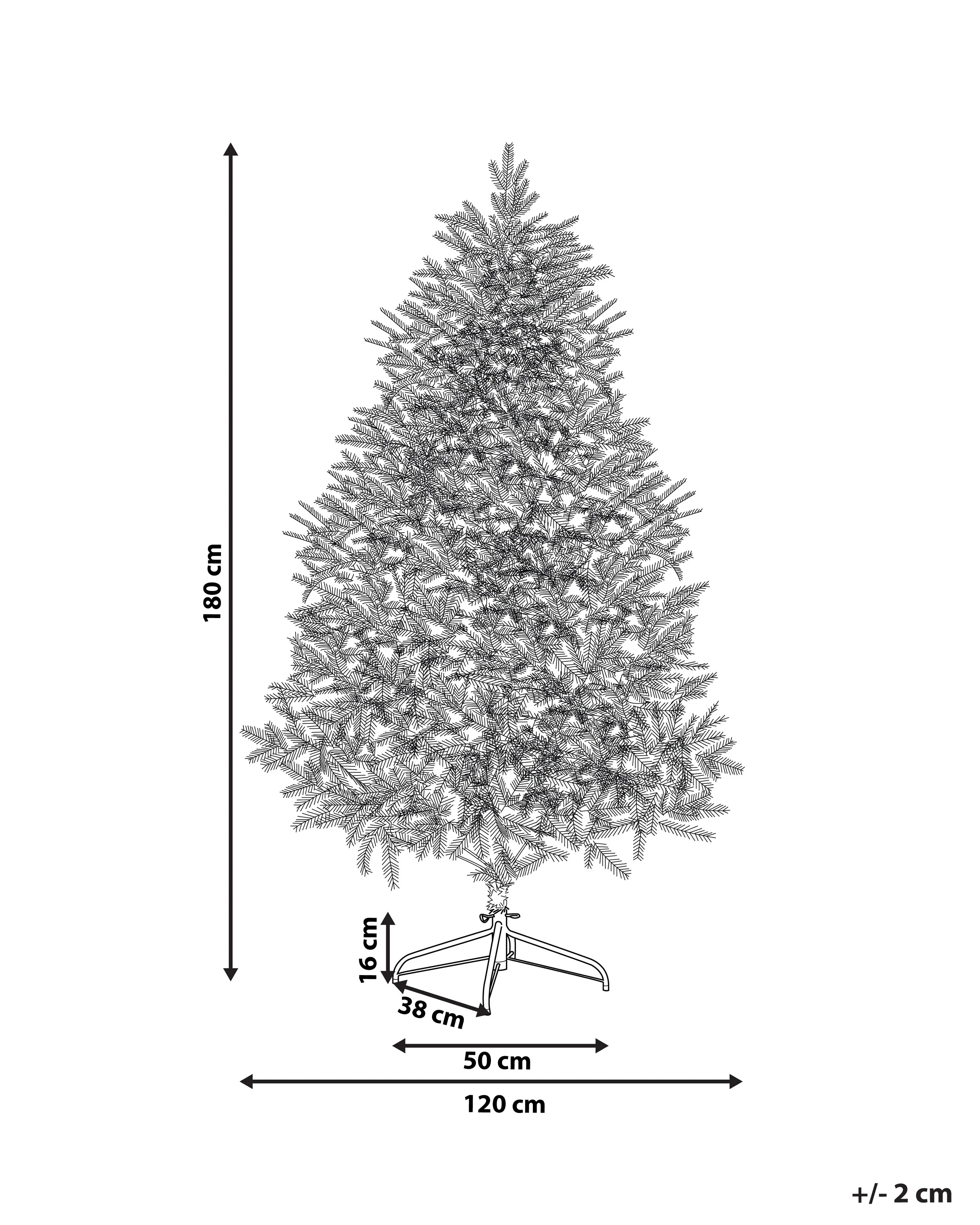 Besneeuwde kunstkerstboom MASALA 180 cm Wit