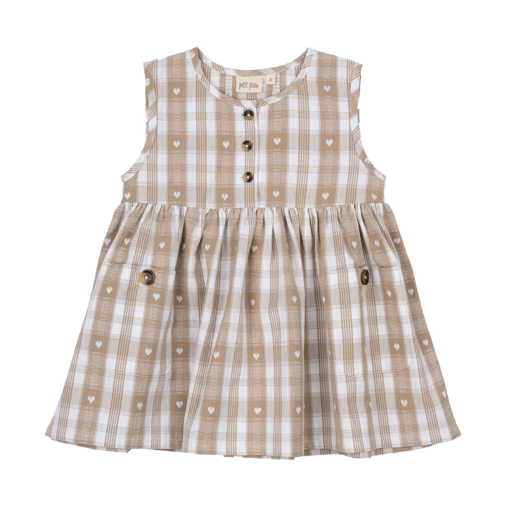 Petit Piao Kjole Off white heart