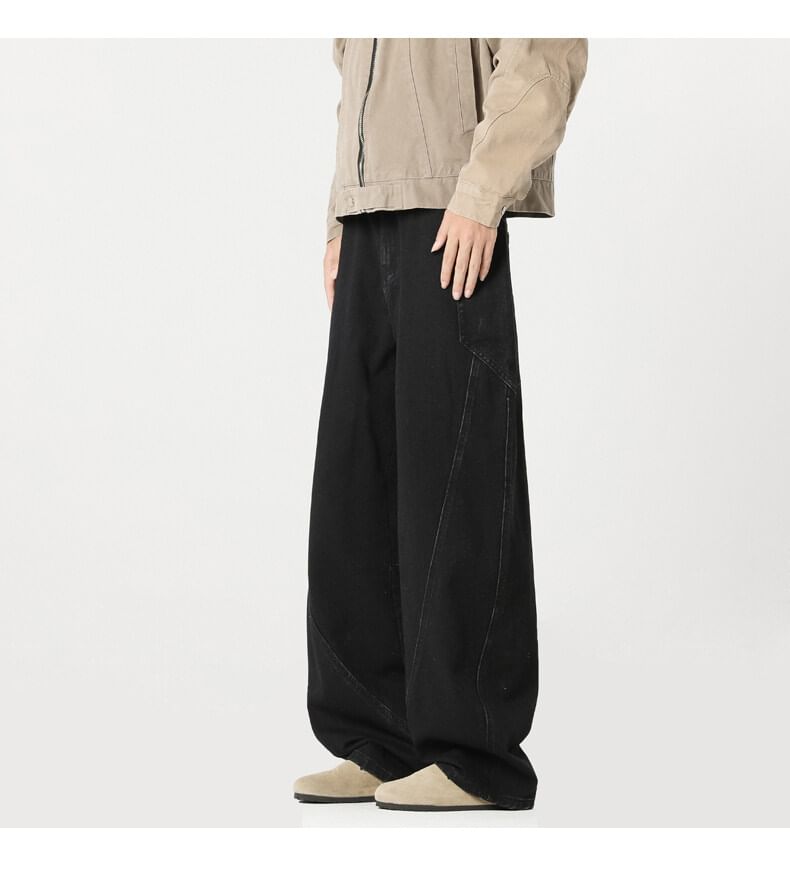 Priam - Mid Rise Washed Wide Leg Cargo Jeans