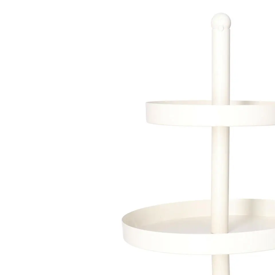 Etagere - wit - metaal - 3-laags - 30 x 55 cm - hapjes/high tea
