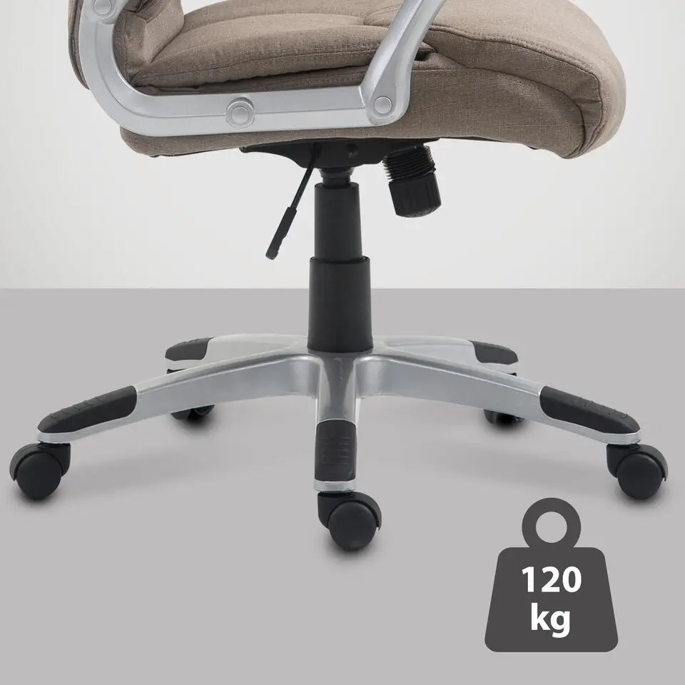 CLP Bureaustoel Texas V2 grijs Frame - Stof - taupe