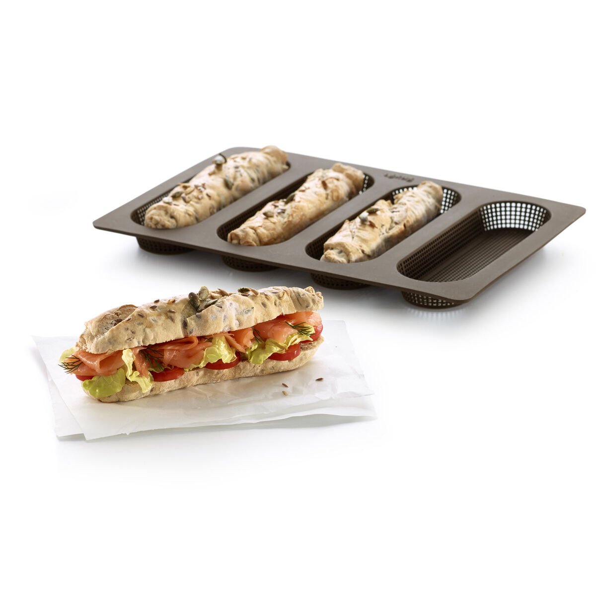 Bakform Mini Baguette med Hull
