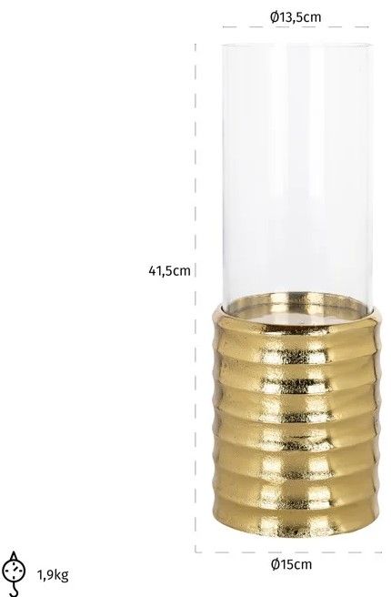 Windlicht Groot 211525 Bodil B13 x D13 x H40 cm