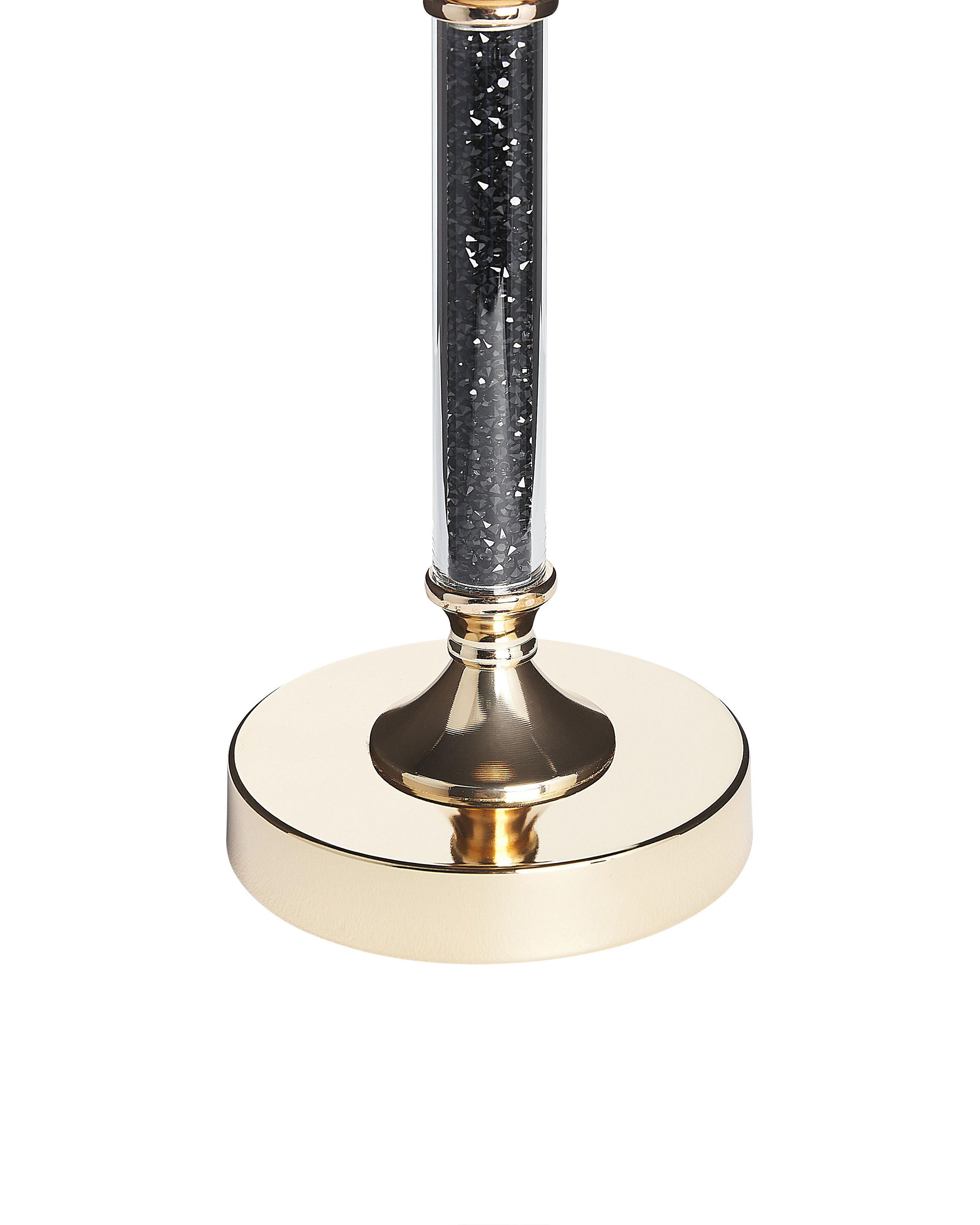 Kaarshouder ABBEVILLE Glas 41 cm Zwart